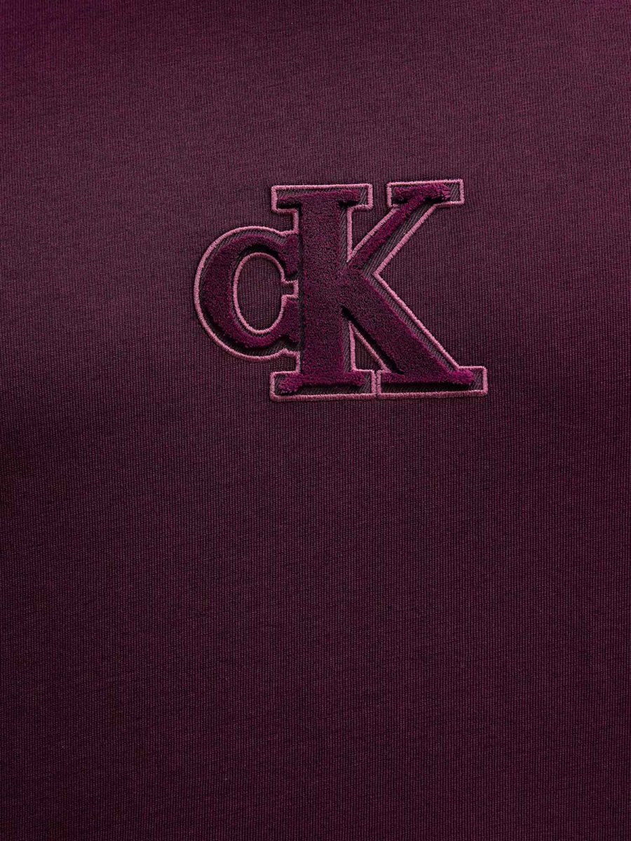 T-SHIRT CON LOGO 3D CALVIN KLEIN JEANS DA UOMO VIOLA - immagine 3