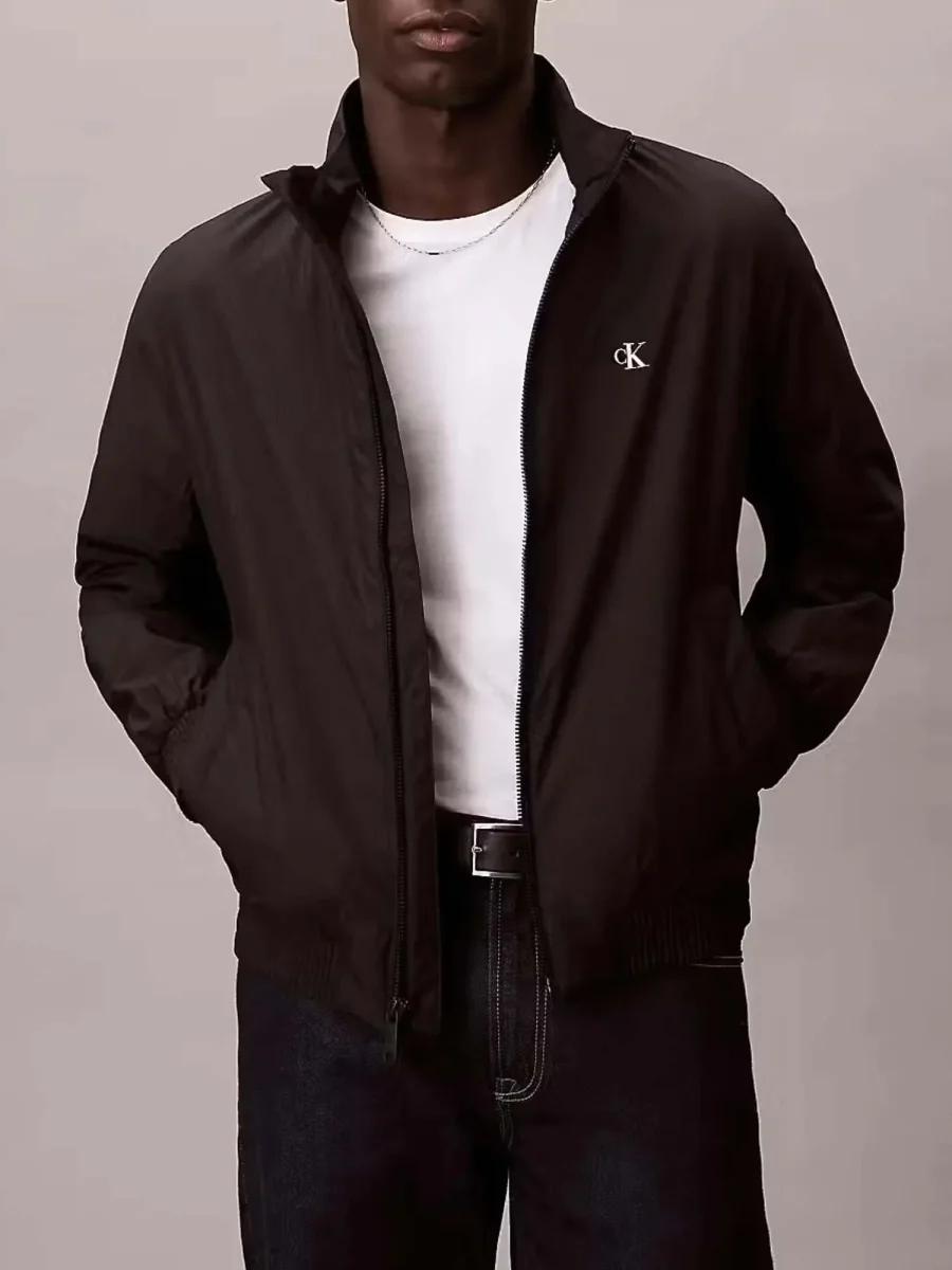 GIUBBINO NERO CALVIN KLEIN HARRINGTON DA UOMO - immagine 2