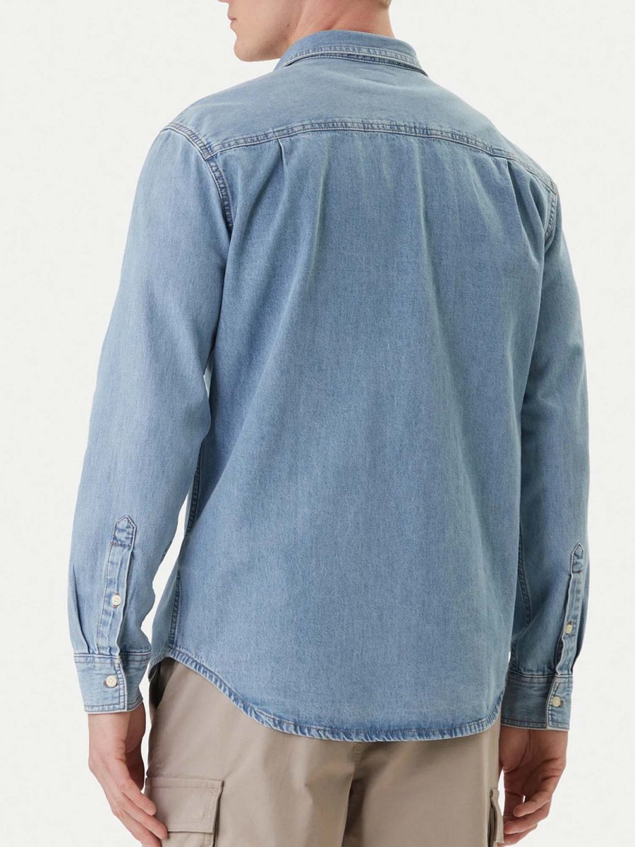 CAMICIA IN DENIM CHIARO CALVIN KLEIN JEANS ESSENTIAL DA UOMO - immagine 4