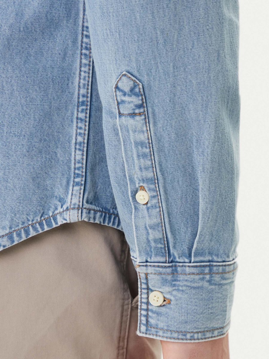 CAMICIA IN DENIM CHIARO CALVIN KLEIN JEANS ESSENTIAL DA UOMO - immagine 5