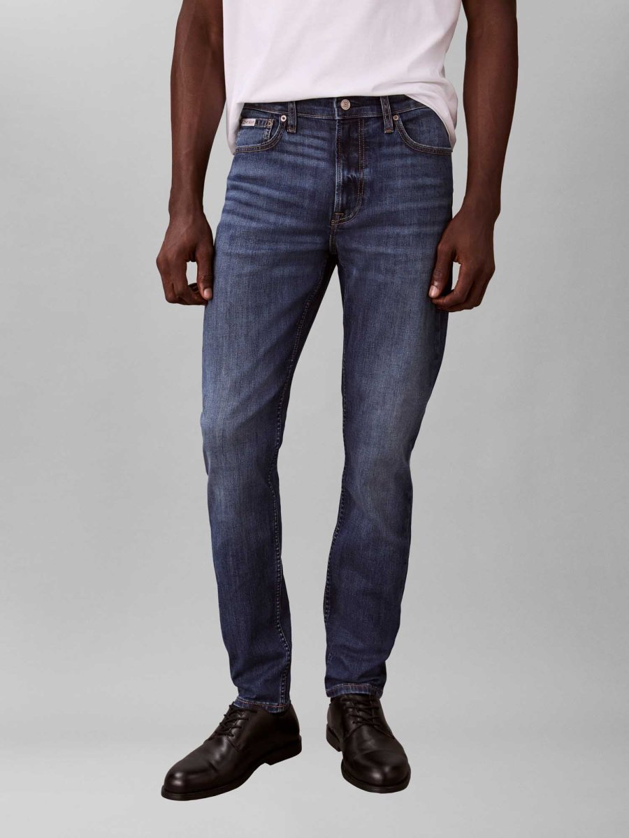 DENIM BLU CALVIN KLEIN SLIM TAPERED DA UOMO