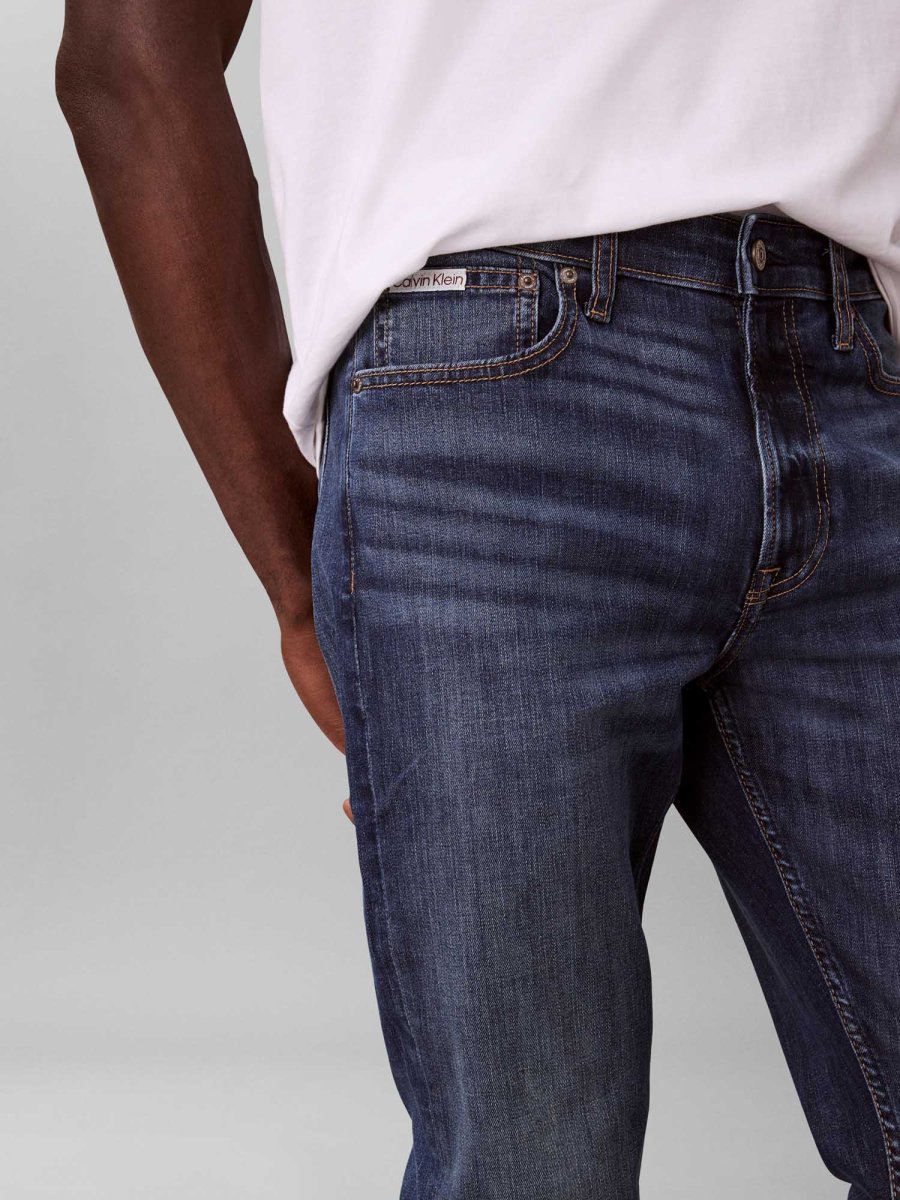 DENIM BLU CALVIN KLEIN SLIM TAPERED DA UOMO - immagine 6