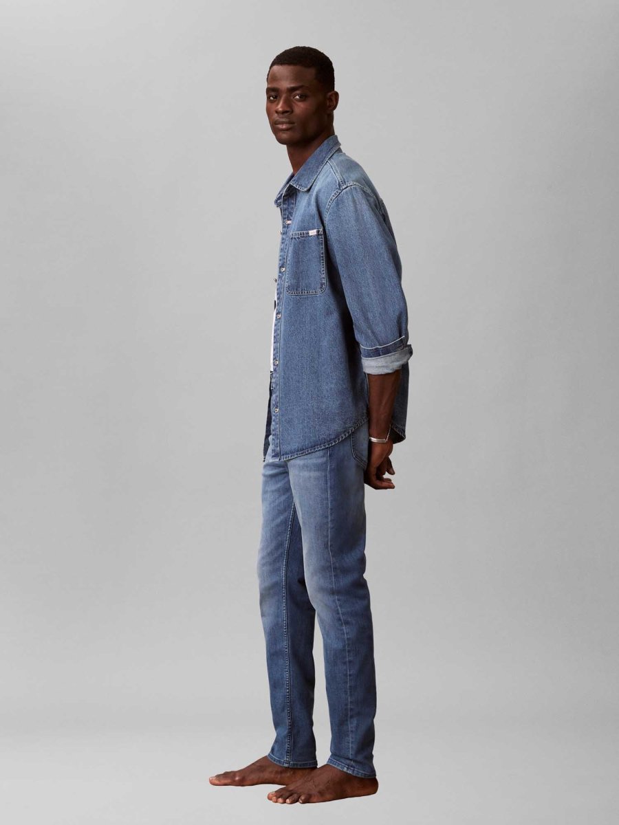 JEANS CALVIN KLEIN SLIM FIT A GAMBA AFFUSOLATA DA UOMO - immagine 4