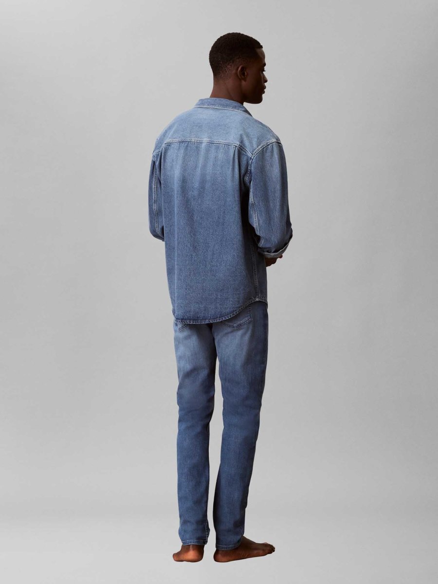 JEANS CALVIN KLEIN SLIM FIT A GAMBA AFFUSOLATA DA UOMO - immagine 5