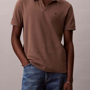 POLO FANGO CALVIN KLEIN CON COLLETTO APERTO DA UOMO