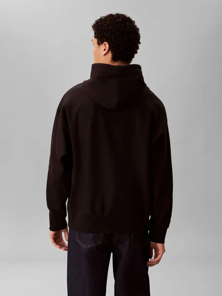 FELPA NERA CALVIN KLEIN PREMIUM TERRY DA UOMO - immagine 4