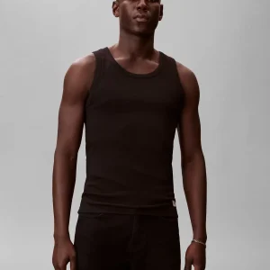 CANOTTA NERA CALVIN KLEIN JEANS A COSTINE DA UOMO