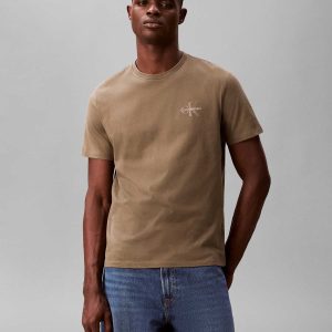 T-SHIRT VERDE CALVIN KLEIN  JEANS REGULAR FIT DA UOMO