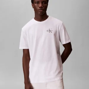 T-SHIRT BIANCA CALVIN KLEIN  JEANS REGULAR FIT DA UOMO