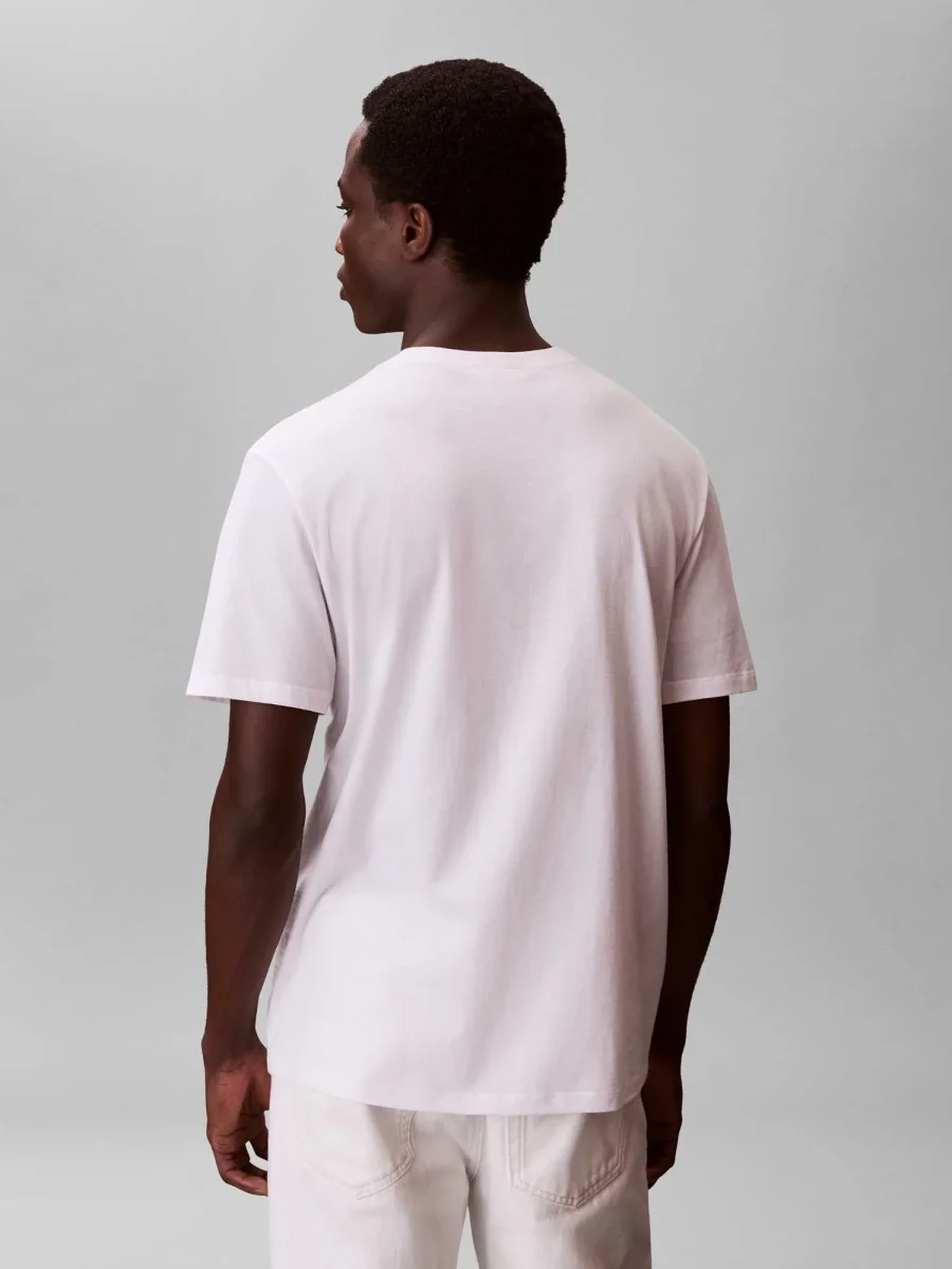 T-SHIRT BIANCA CALVIN KLEIN JEANS REGULAR FIT DA UOMO - immagine 4
