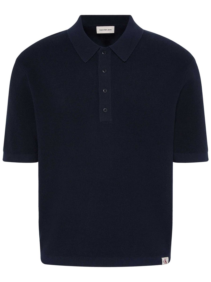 POLO BLU CALVIN KLEIN A LOSANGHE DA UOMO