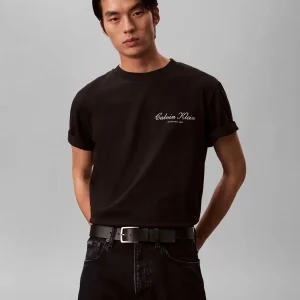 T-SHIRT NERO CALVIN KLEIN JEANS CON LOGO DA UOMO