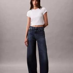 JEANS WIDE LEG CALVIN KLEIN JEANS DA DONNA DENIM SCURO