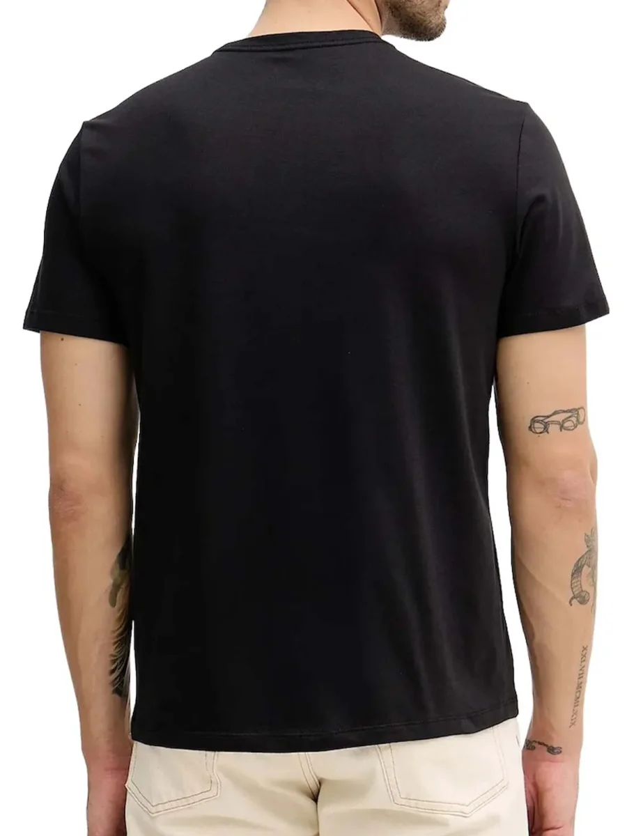 T-SHIRT NERA CALVIN KLEIN JEANS CON GRAFICA CIRCOLARE DA UOMO - immagine 4