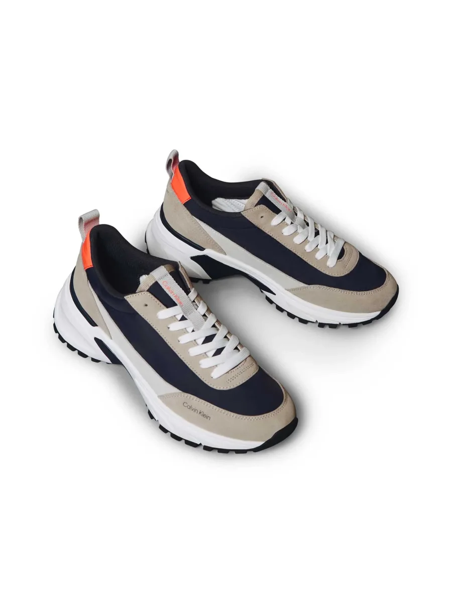 SNEAKERS BLU-BEIGE CALVIN KLEIN HIKE RUNNER DA UOMO - immagine 3