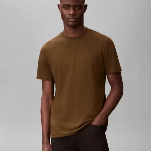 T-SHIRT VERDE CALVIN KLEIN IN COTONE PIMA DA UOMO