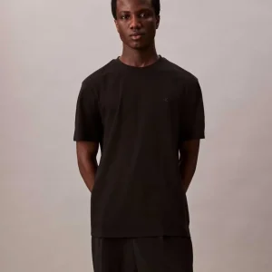 T-SHIRT NERA CALVIN KLEIN IN COTONE PIMA DA UOMO
