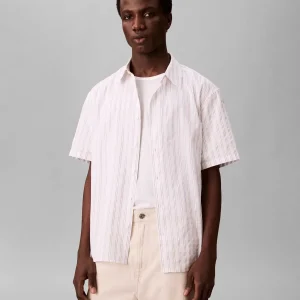 T-SHIRT BIANCA CALVIN KLEIN IN COTONE PIMA DA UOMO