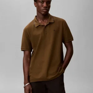 POLO VERDE MILITARE CALVIN KLEIN REFINED PIQUE DA UOMO