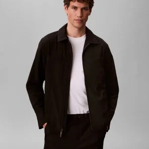 GIUBBINO NERO CALVIN KLEIN BLOUSON IN SEERSUCKER DA UOMO