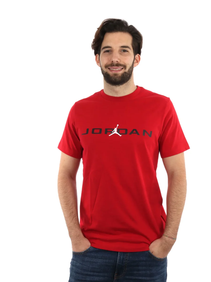 T-SHIRT GIROCOLLO JORDAN AIR DA UOMO ROSSO - immagine 2