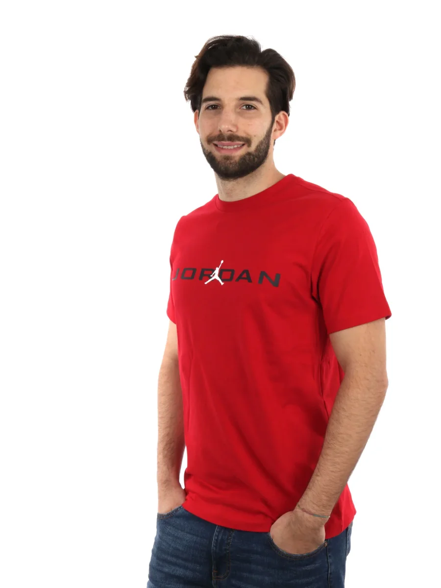 T-SHIRT GIROCOLLO JORDAN AIR DA UOMO ROSSO - immagine 3