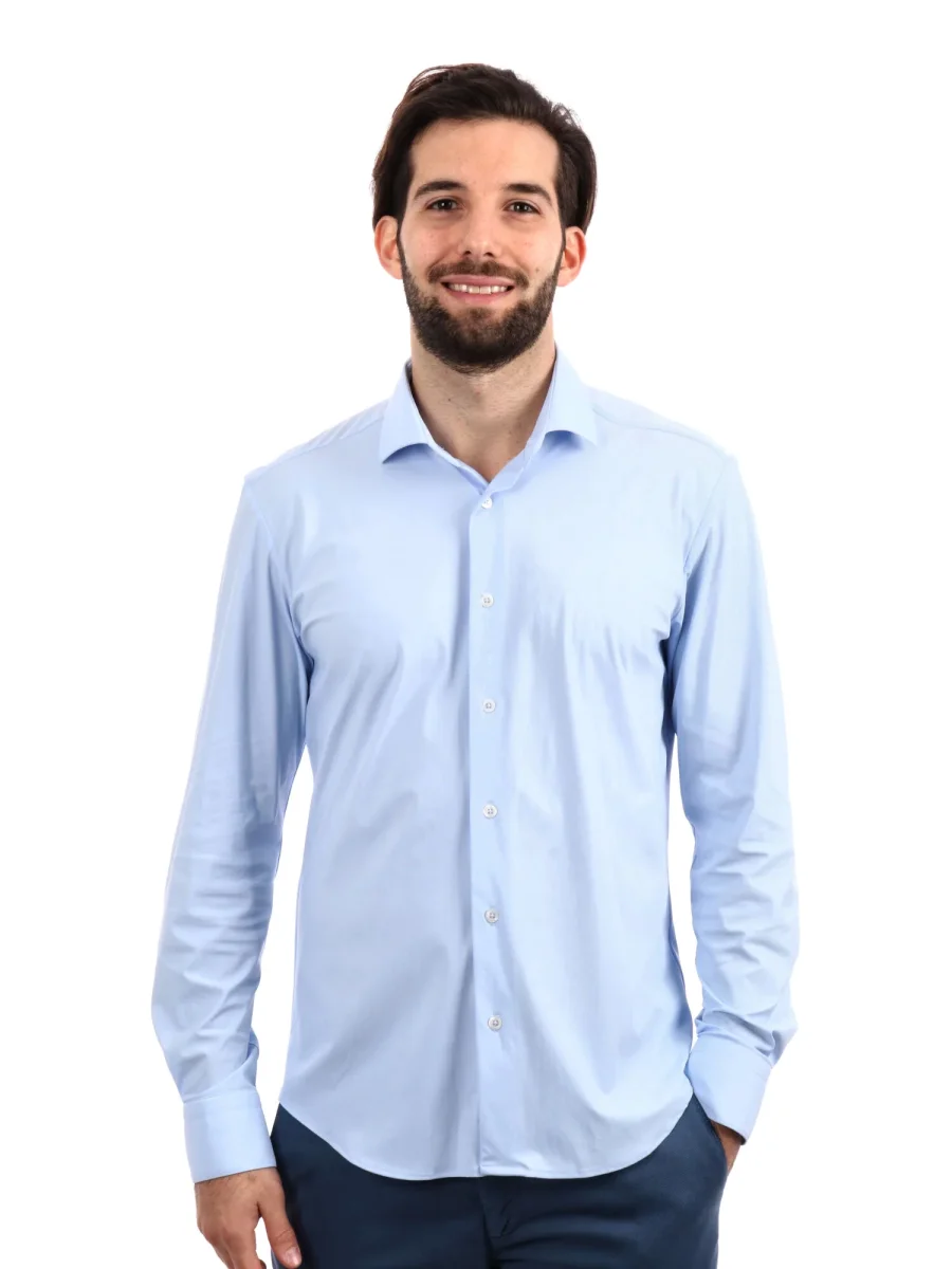 CAMICIA TECNICA FB UOMO CELESTE