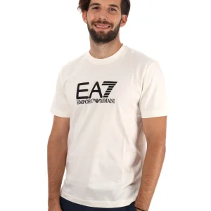 T-SHIRT GIROCOLLO TRAIN VISIBILITY EA7 EMPORIO ARMANI VANIGLIA