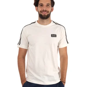T-SHIRT MANICHE LOGATE EA7 EMPORIO ARMANI DA UOMO VANIGLIA