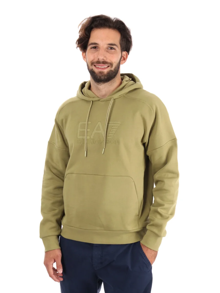 FELPA TRAIN VISIBILITY EA7 EMPORIO ARMANI DA UOMO CEDRO - immagine 3