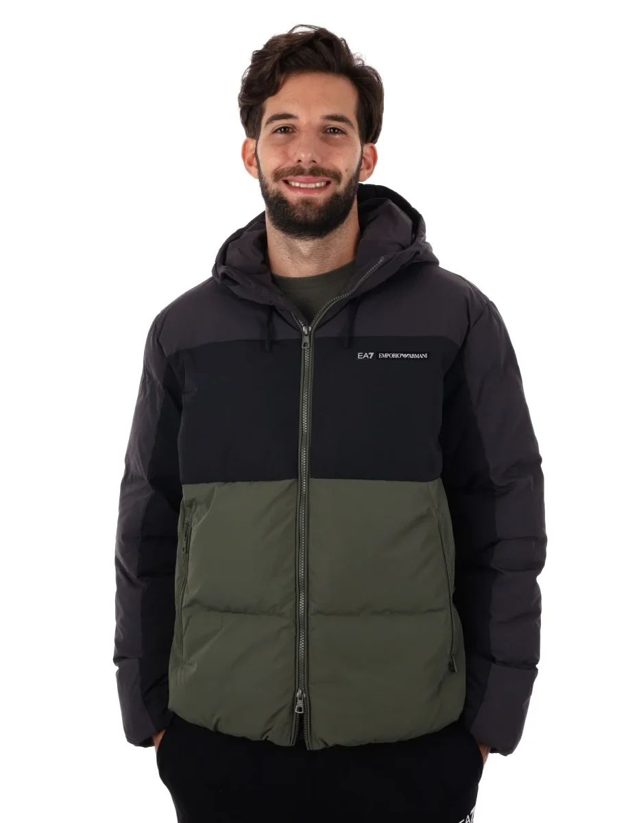 GIUBBINO TRAIN COLOUR BLO EA7 EMPORIO ARMANI DA UOMO NERO VERDE - immagine 2