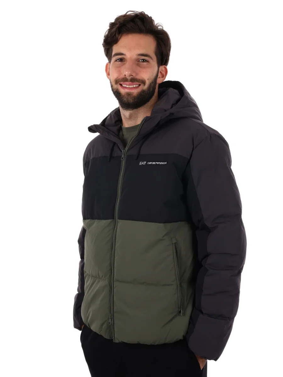 GIUBBINO TRAIN COLOUR BLO EA7 EMPORIO ARMANI DA UOMO NERO VERDE - immagine 3