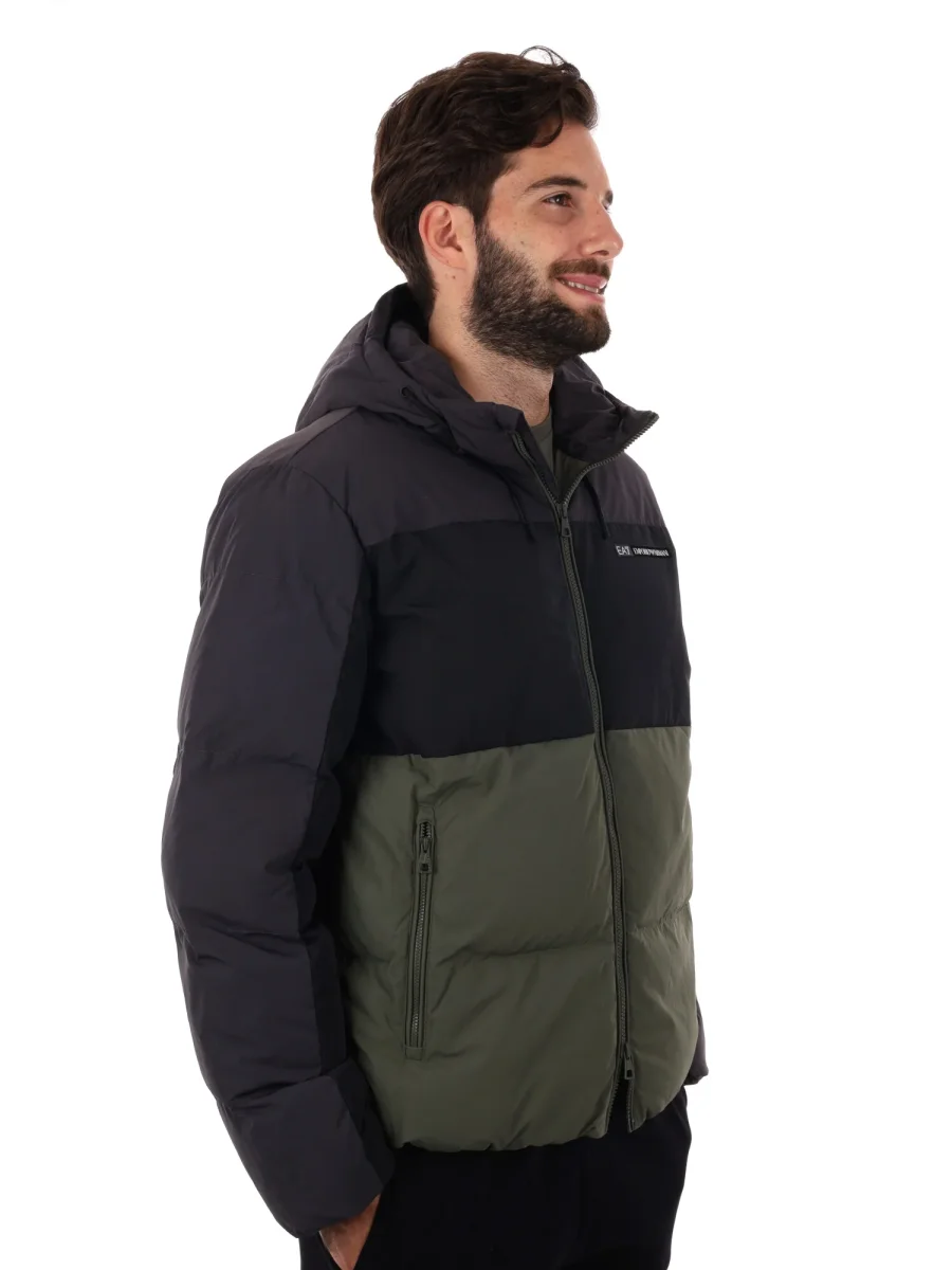 GIUBBINO TRAIN COLOUR BLO EA7 EMPORIO ARMANI DA UOMO NERO VERDE - immagine 9