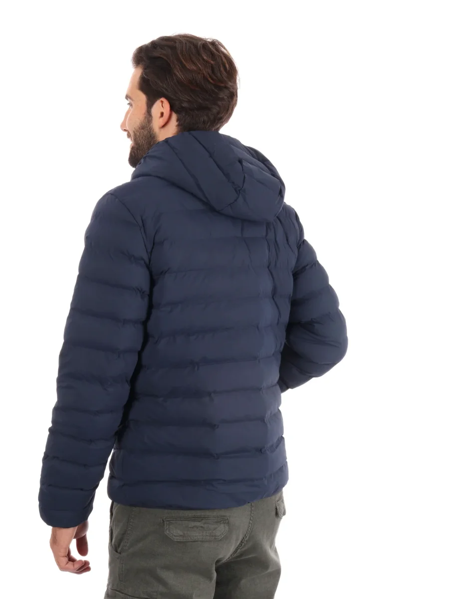 GIUBBINO IMBOTTITO CON CAPPUCCIO EA7 EMPORIO ARMANI DA UOMO BLU - immagine 4