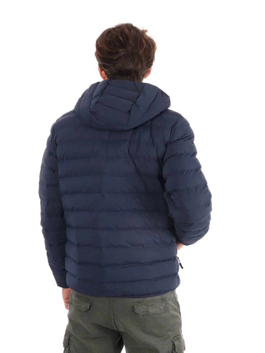 GIUBBINO IMBOTTITO CON CAPPUCCIO EA7 EMPORIO ARMANI DA UOMO BLU - immagine 5