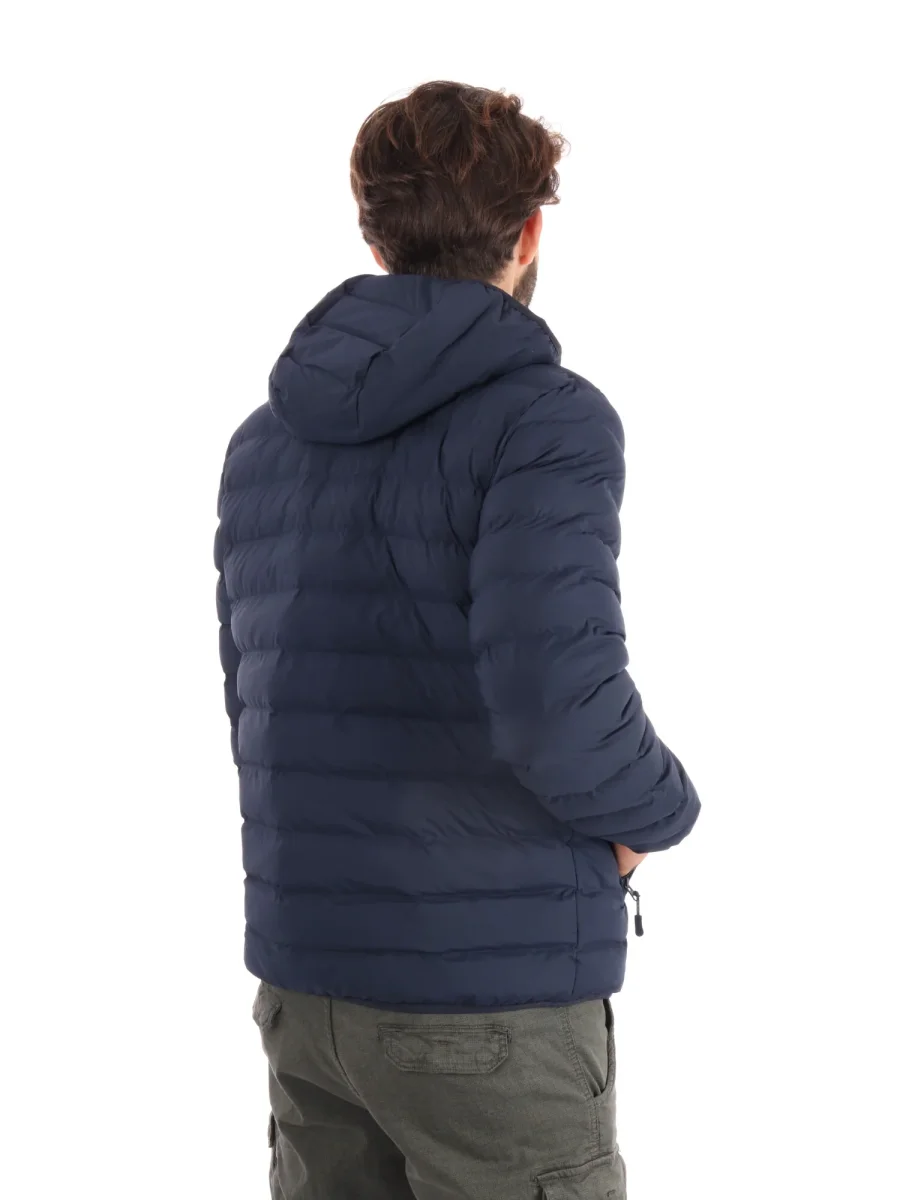 GIUBBINO IMBOTTITO CON CAPPUCCIO EA7 EMPORIO ARMANI DA UOMO BLU - immagine 6