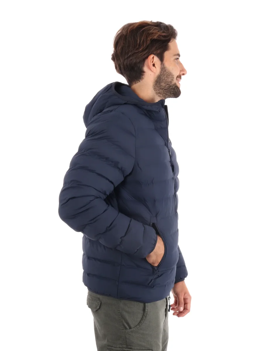 GIUBBINO IMBOTTITO CON CAPPUCCIO EA7 EMPORIO ARMANI DA UOMO BLU - immagine 7