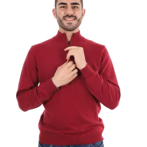 MAGLIA MEZZA ZIP FB UOMO BORDEAUX