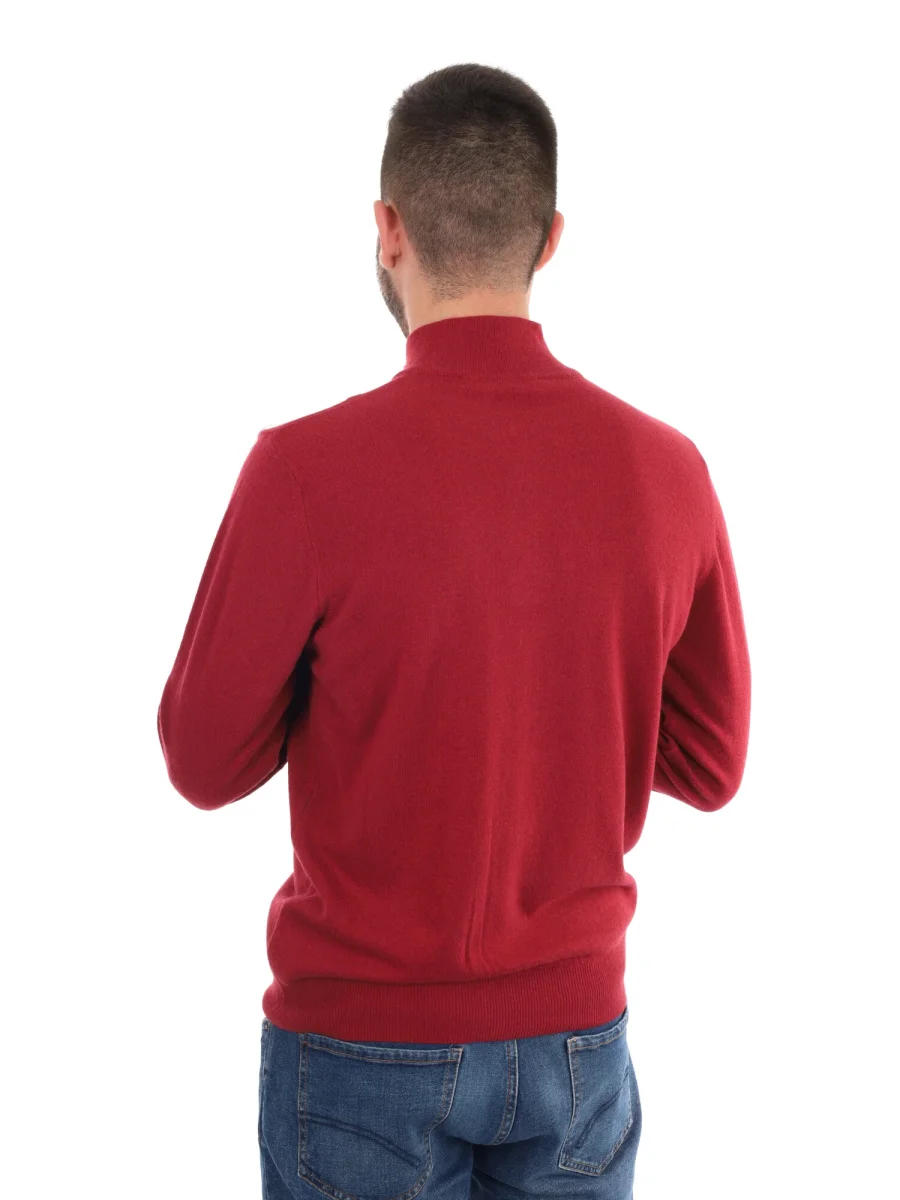MAGLIA MEZZA ZIP FB UOMO BORDEAUX - immagine 5
