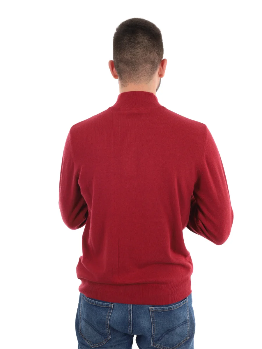 MAGLIA MEZZA ZIP FB UOMO BORDEAUX - immagine 6