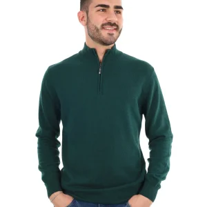 MAGLIA MEZZA ZIP FB UOMO VERDE