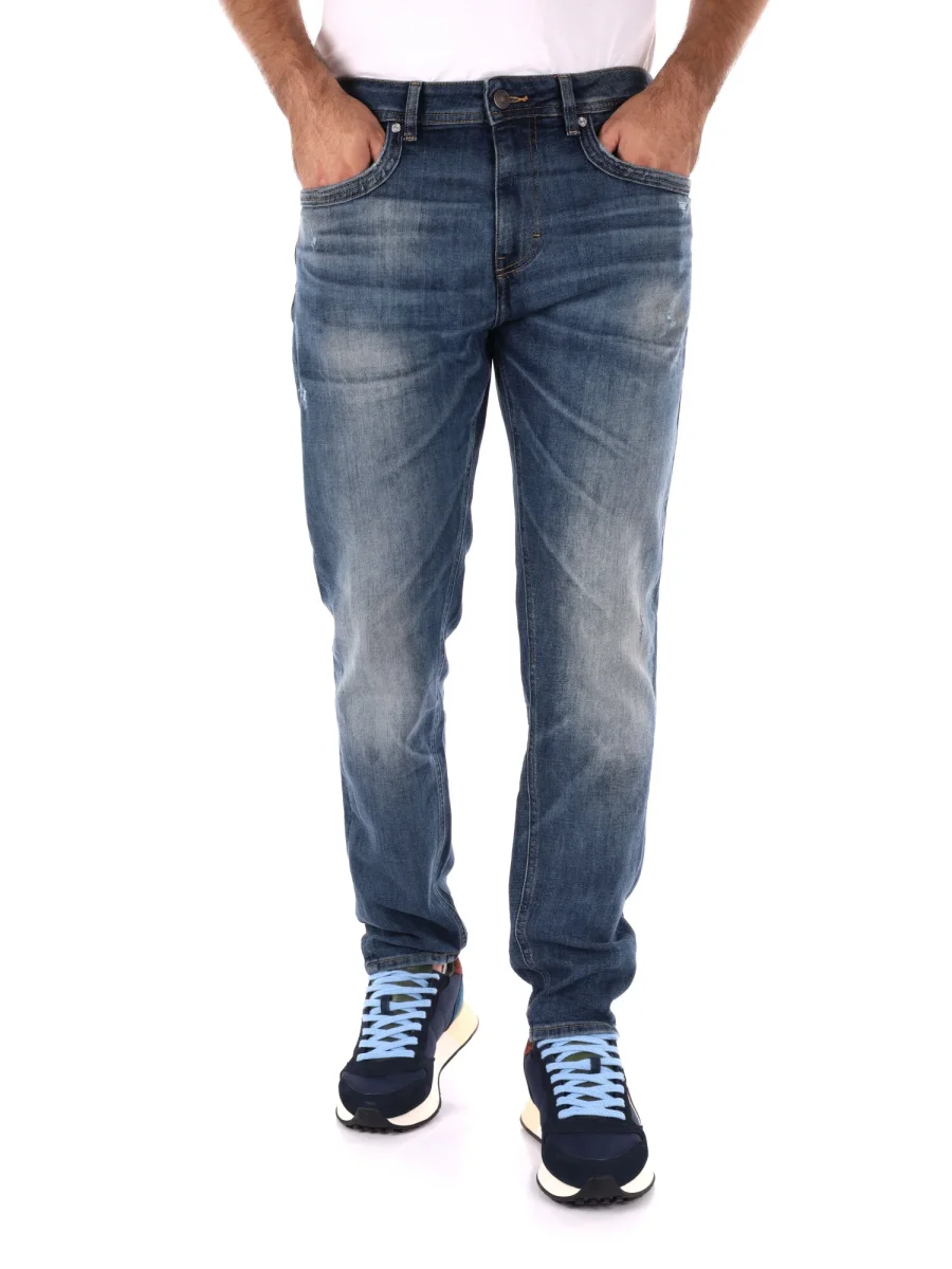 JEANS TAPERED GAS DA UOMO DENIM SLAVATO