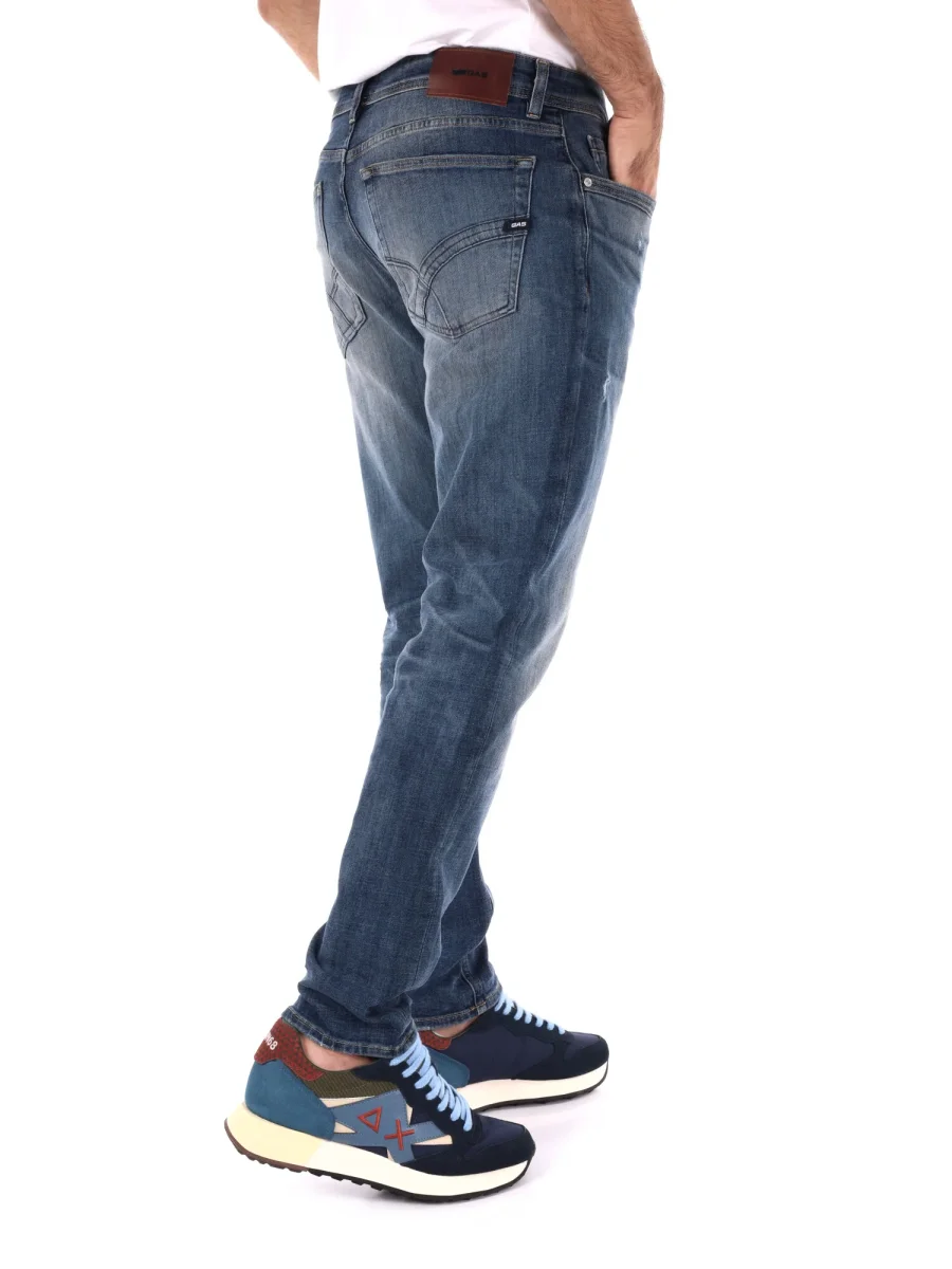 JEANS TAPERED GAS DA UOMO DENIM SLAVATO - immagine 7