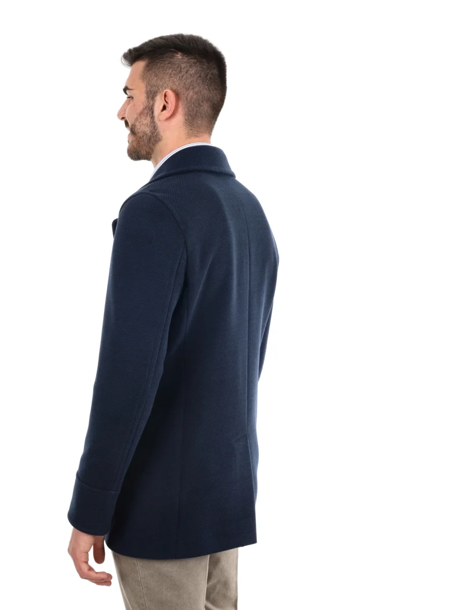 CAPPOTTO BLAZER PICOT DOPPIO PETTO FB DA UOMO BLU - immagine 4