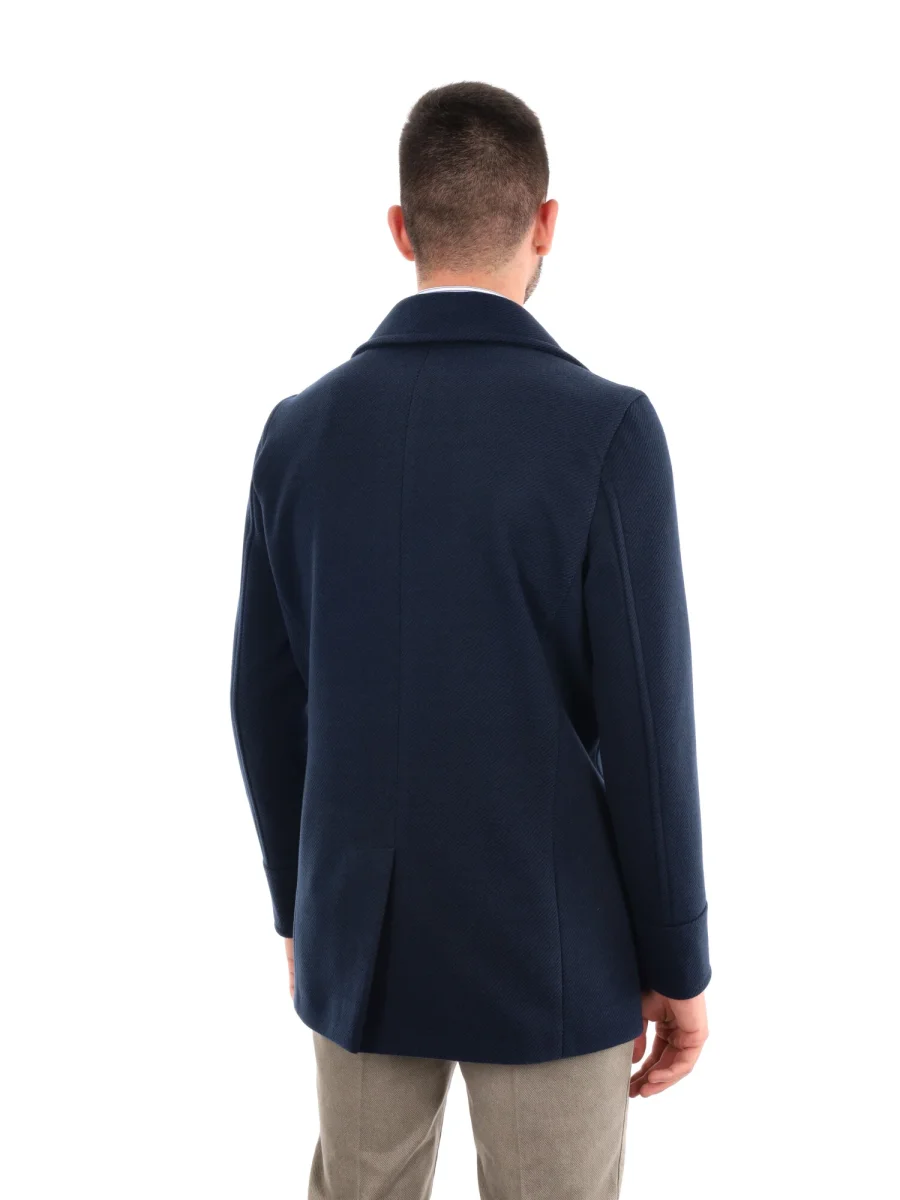 CAPPOTTO BLAZER PICOT DOPPIO PETTO FB DA UOMO BLU - immagine 6