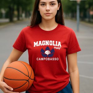 T-SHIRT MAGNOLIA BASKET DONNA ROSSO