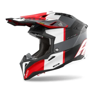 Casco Airoh Aviator 3 Monarch Grey/Red Matt