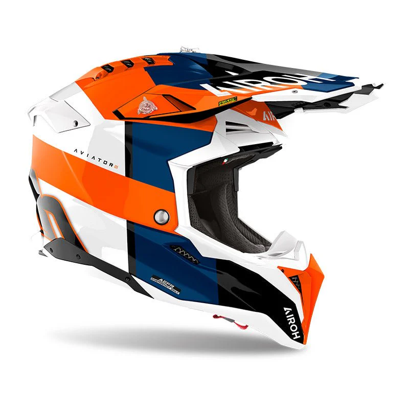 Casco Airoh Aviator 3 Monarch Orange Gloss - immagine 3
