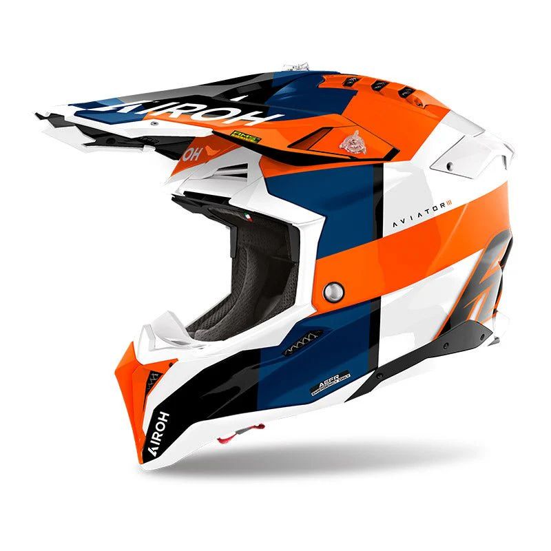 Casco Airoh Aviator 3 Monarch Orange Gloss