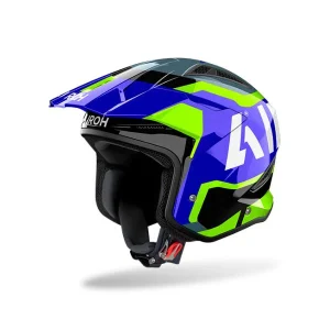 Casco Airoh TRR 2 Jupiter Blue/Yellow Gloss